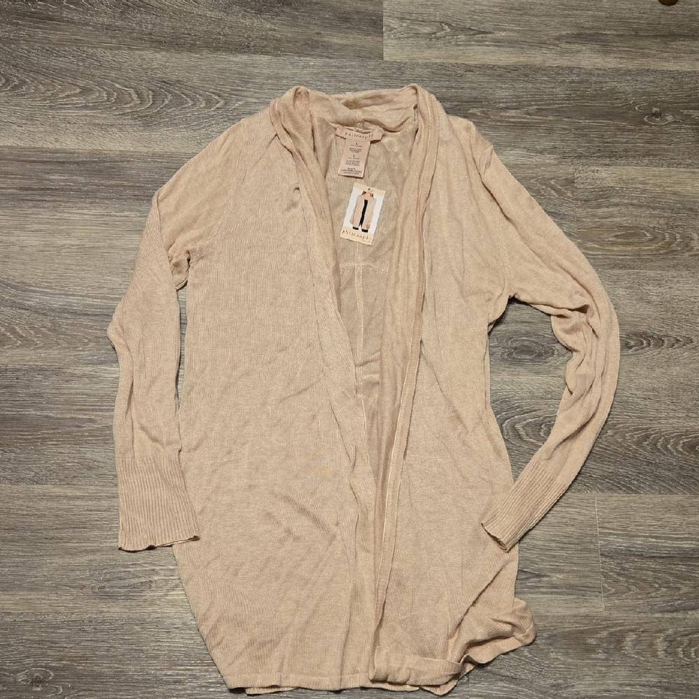 NWT Philosophy Cream Cardigan Sz Large
